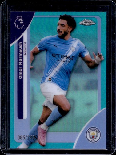 Omar Marmoush 2026 Topps Chrome Aqua Refractor /199