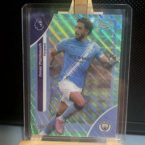Omar Marmoush 2025 Topps Chrome Aqua Refractor /199