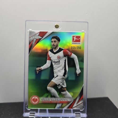 Omar Marmoush 2024 Topps Chrome Bundesliga Neon Green Refractor /250