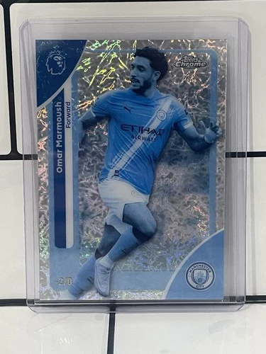 Omar Marmoush 2025 Topps Chrome Frozen Fractor 2/0