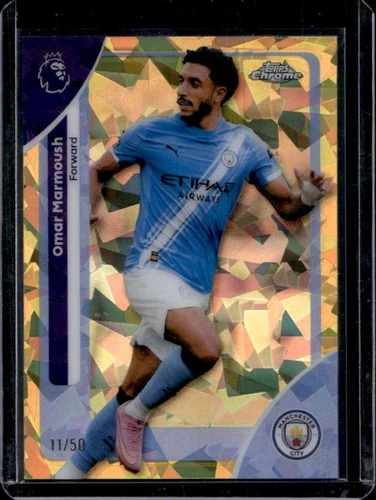 Omar Marmoush 2026 Topps Chrome Gold Refractor /50