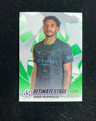 Omar Marmoush 2025 Topps Chrome Green /99