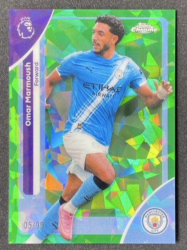 Omar Marmoush 2025 Topps Chrome Green Sapphire /99