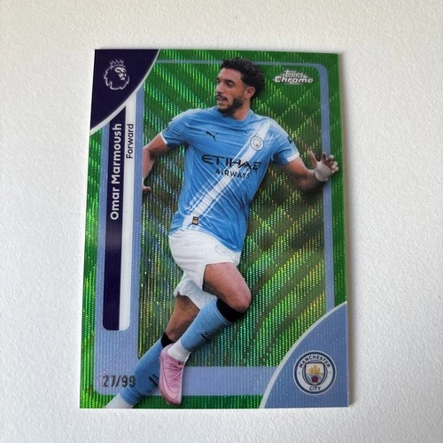 Omar Marmoush 2026 Topps Chrome Green Wave /99