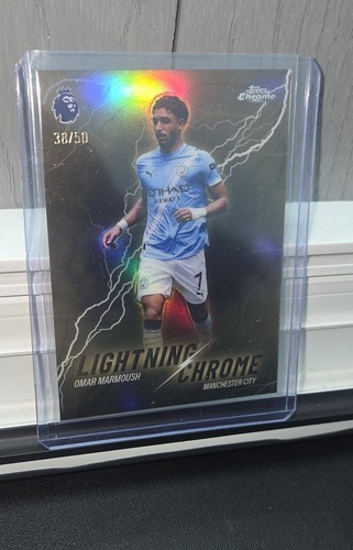Omar Marmoush 2026 Topps Chrome Lightning Chrome /50