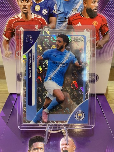 Omar Marmoush 2026 Topps Chrome Logo Refractor