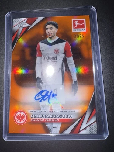 Omar Marmoush 2024 Topps Chrome Orange /25