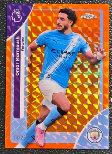 Omar Marmoush 2025 Topps Chrome Orange Geometric /25