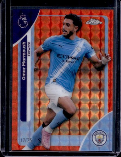 Omar Marmoush 2026 Topps Chrome Orange Geometric Refractor /25