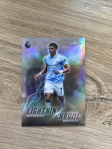 Omar Marmoush 2025 Topps Chrome Premier League Lightning Chrome