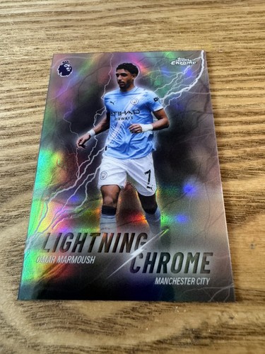 Omar Marmoush 2026 Topps Chrome Premier League Lightning Chrome