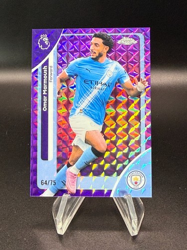 Omar Marmoush 2025 Topps Chrome Purple Geometric /75