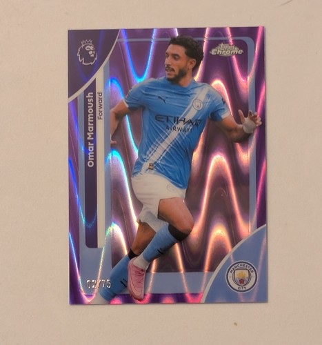 Omar Marmoush 2026 Topps Chrome Purple Raywave Refractor /75