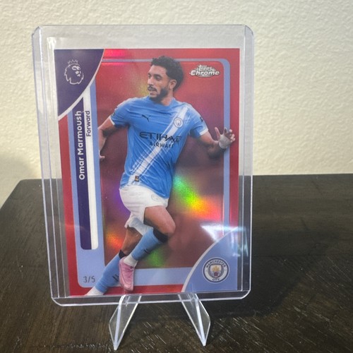 Omar Marmoush 2026 Topps Chrome Red Refractor /5