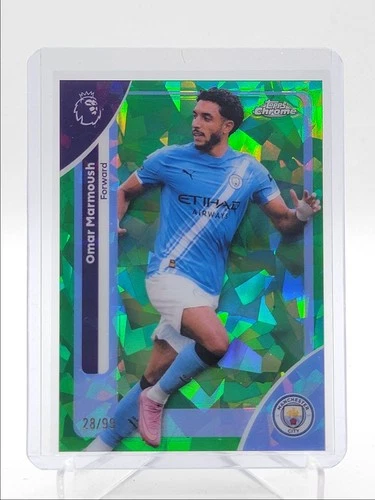 Omar Marmoush 2026 Topps Chrome Sapphire Green /99