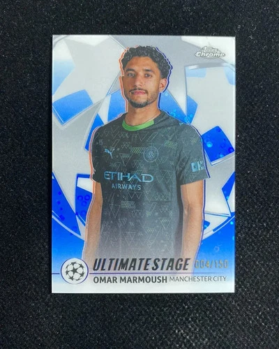 Omar Marmoush 2025 Topps Chrome UEFA Blue /150