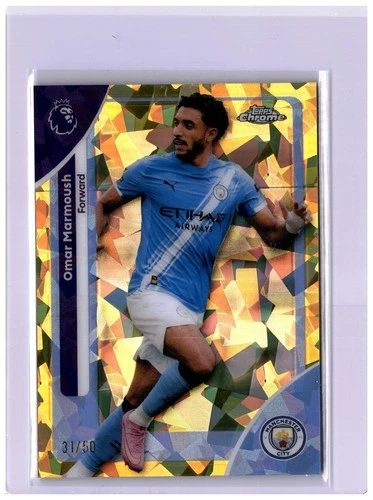 Omar Marmoush 2025 Topps Chrome Zaffiro /50