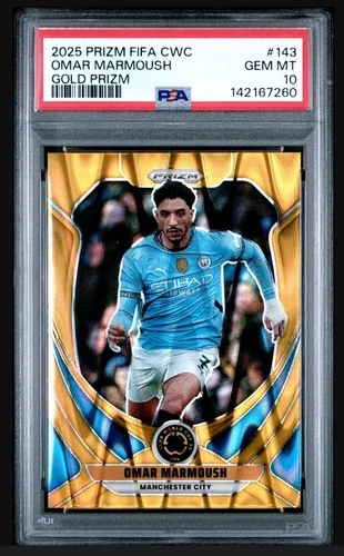 Omar Marmoush 2025 Panini Club World Cup Gold Prizm /10