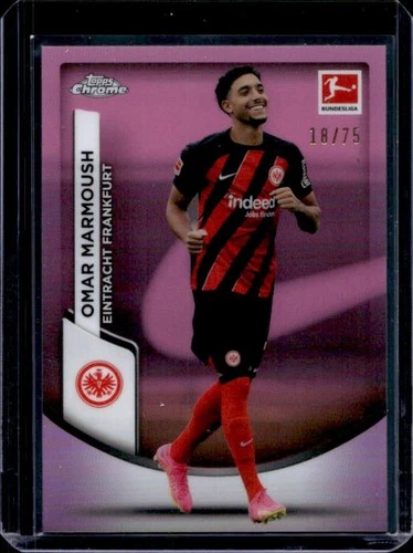Omar Marmoush 2023 Topps Cromo Bundesliga Rosa Refractor /75