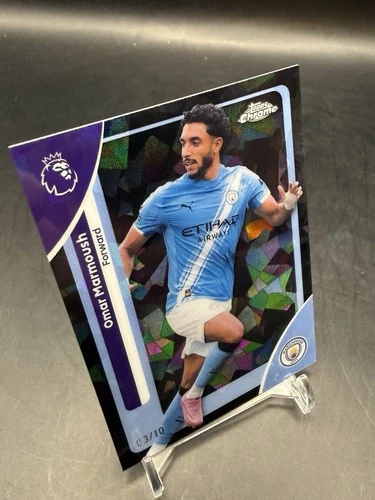 Omar Marmoush 2026 Topps Cromo Premier League Zafiro Negro /10