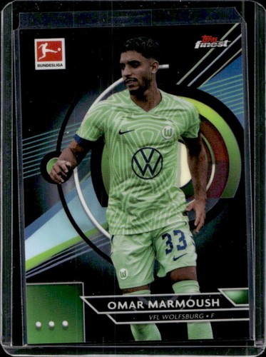 Omar Marmoush 2022 Topps Finest Black Refractor /199