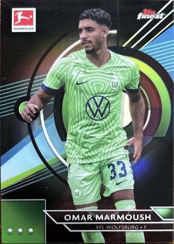 Omar Marmoush 2022 Topps Finest Black Wave Refractor