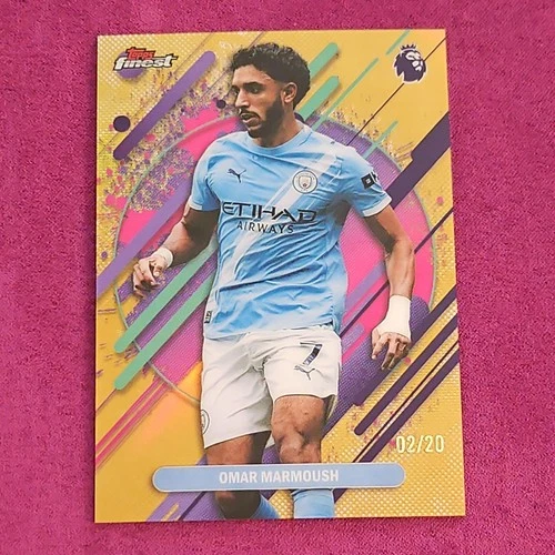 Omar Marmoush 2026 Topps Finest Chrome Gold Refractor /20