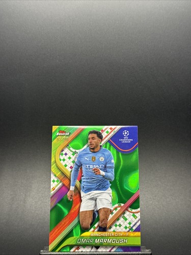Omar Marmoush 2024 Topps Finest Green Lava Refractor /99