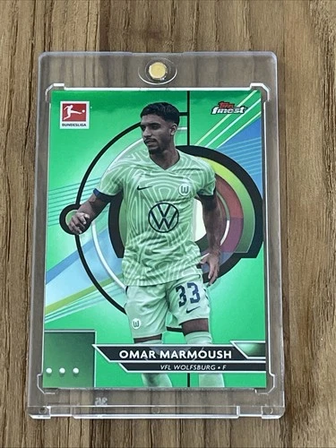 Omar Marmoush 2023 Panini Finest Green Refractor /99