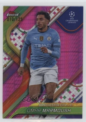 Omar Marmoush 2024 Topps Finest Pink Prism Refractor /125