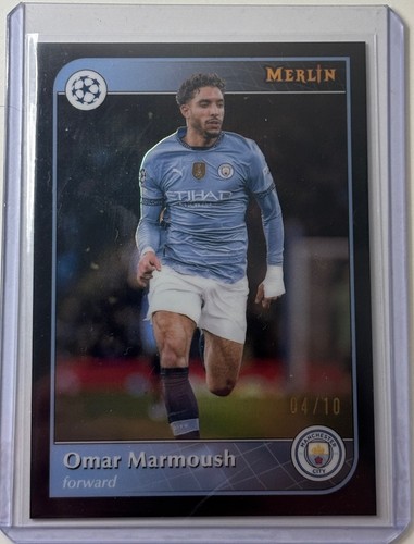 Omar Marmoush 2024 Topps Merlin Chrome Black Refractor /10