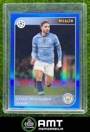 Omar Marmoush 2024 Topps Merlin Chrome Blue /150