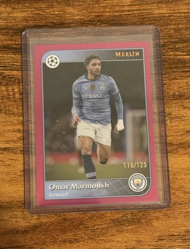 Omar Marmoush 2025 Topps Merlin Chrome Magenta Refractor /125