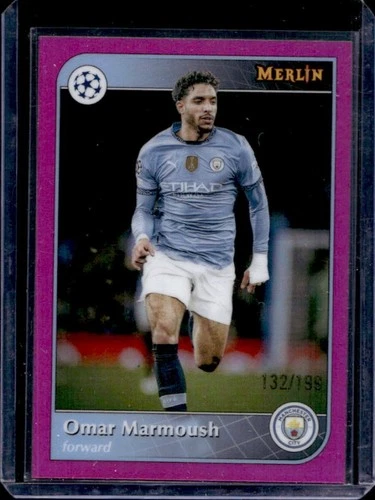 Omar Marmoush 2024 Topps Merlin Chrome Pink Refractor /199