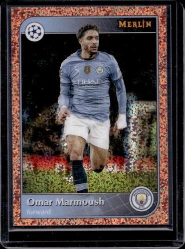 Omar Marmoush 2024 Topps Merlin Chrome Rose Gold Speckle Refractor /250