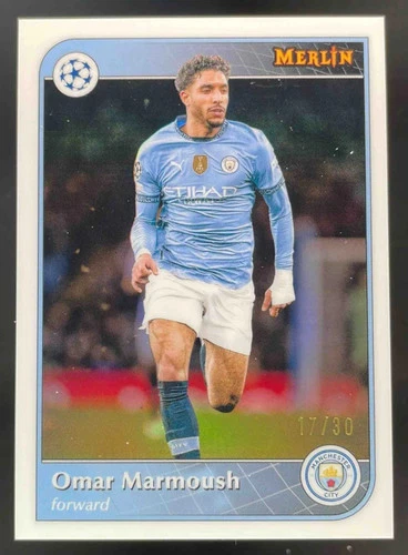 Omar Marmoush 2024 Topps Merlin Chrome UCC Pearl Refractor /30
