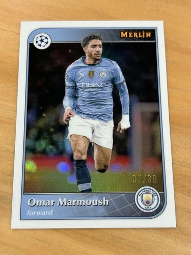 Omar Marmoush 2024 Topps Merlin Chrome White /30