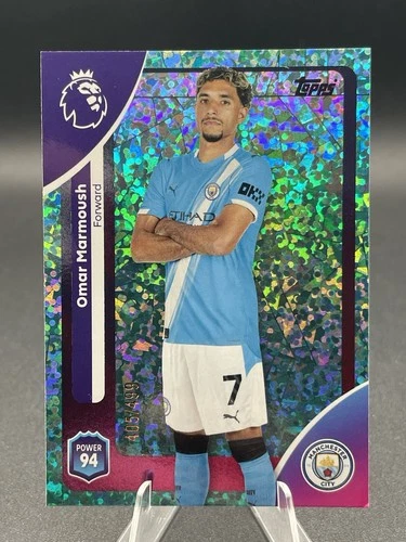 Omar Marmoush 2025 Topps Premier League Aqua Sparkle /499