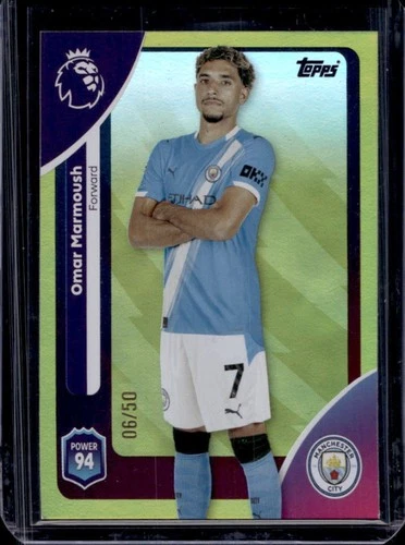 Omar Marmoush 2025 Topps Premier League Gold Rainbow Foil /50