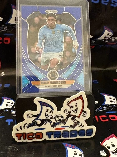 Omar Marmoush 2025 Panini Prizm Blue Pulsar /275