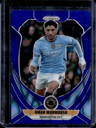 Omar Marmoush 2025 Panini Prizm Blue Seismic /275
