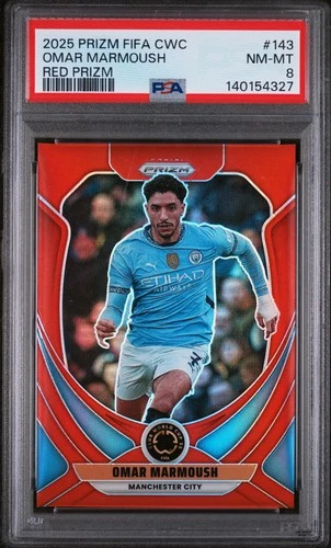 Omar Marmoush 2025 Panini Prizm FIFA Club World Cup Red Prizm /199