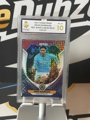 Omar Marmoush 2025 Panini Prizm Red White Blue Mojo