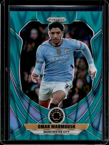 Omar Marmoush 2025 Panini Prizm Teal Seismic /49