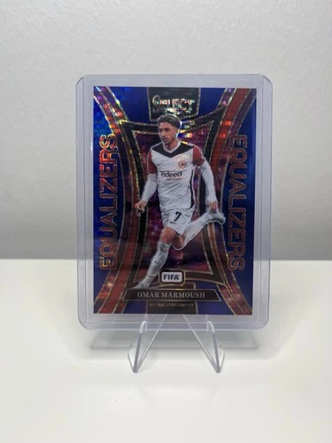 Omar Marmoush 2024 Panini Select FIFA Blue Pulsar Prizm