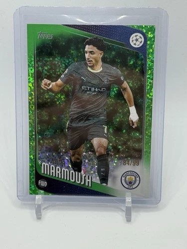 Omar Marmoush 2025 Topps UCC Flagship Green Sparkle /99
