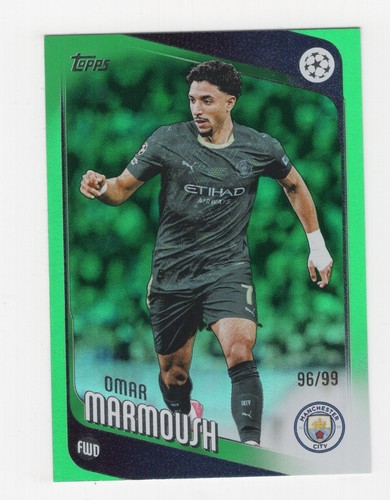 Omar Marmoush 2025 Topps UEFA Club Champions Green Foil /99