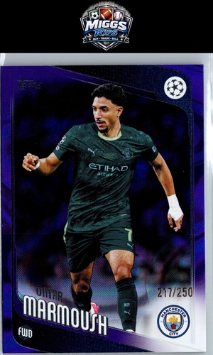 Omar Marmoush 2025 Topps UEFA Club Competitions Purple Raindrops /250