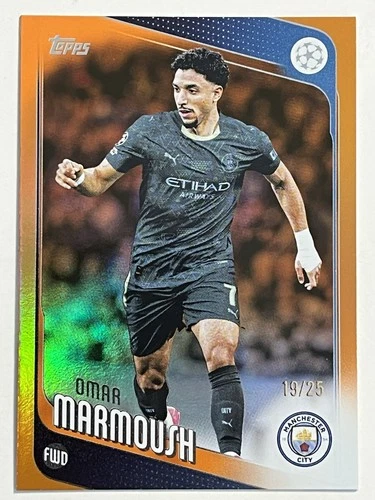 Omar Marmoush 2025 Topps UEFA UCC Orange Foil /25