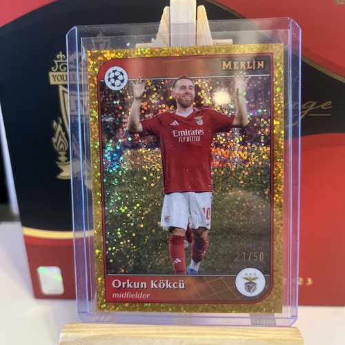 Orkun Kokcu 2024 Topps Merlin Chrome Gold Speckle Refractor /50